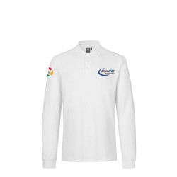 Longsleeve Poloshirt Weiß...